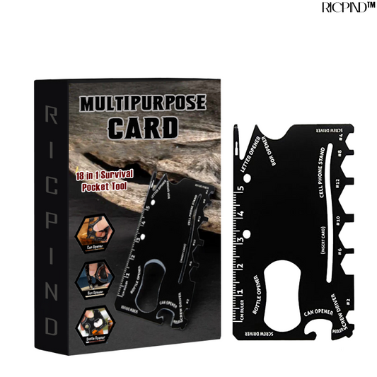 RICPIND Multipurpose 18 in 1 Survival Pocket Card Tool